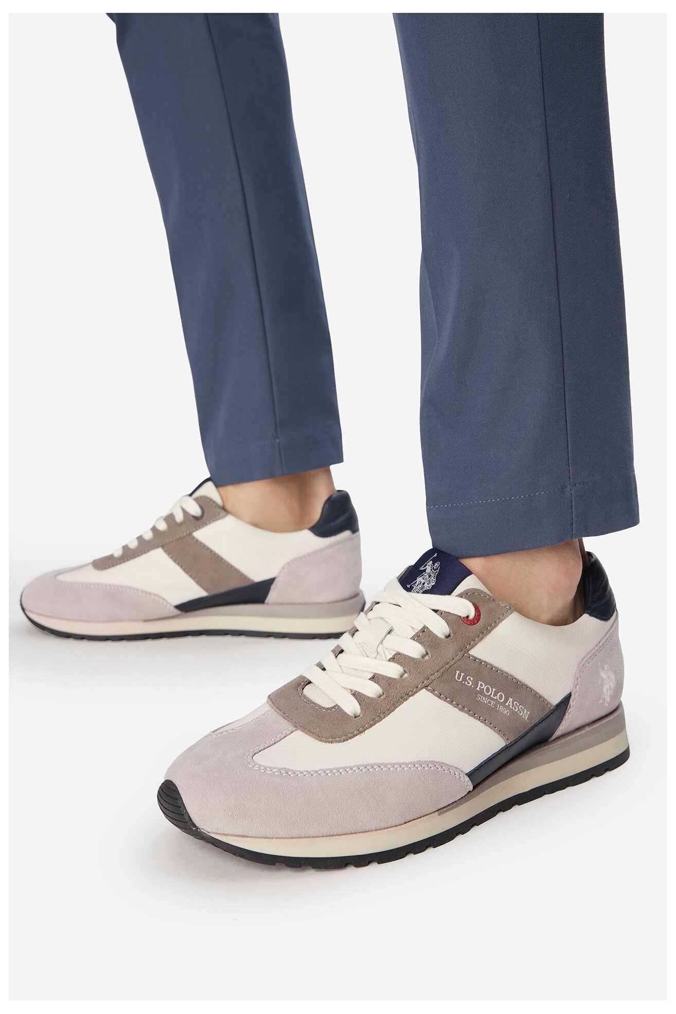 Sneakers U.S. POLO ASSN. EO-SEANY001M/6LS1 Szary jasny
