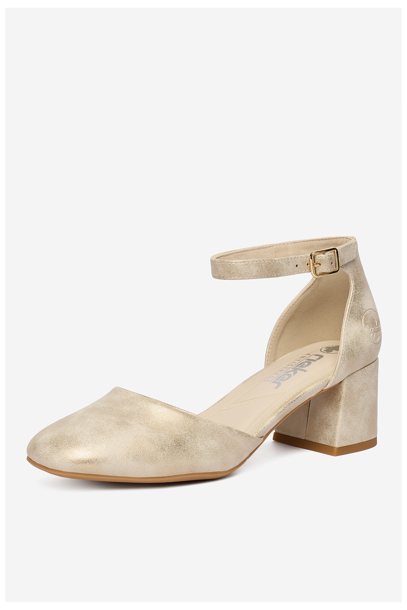 Czółenka Rieker CEO-44762-91 Złoty