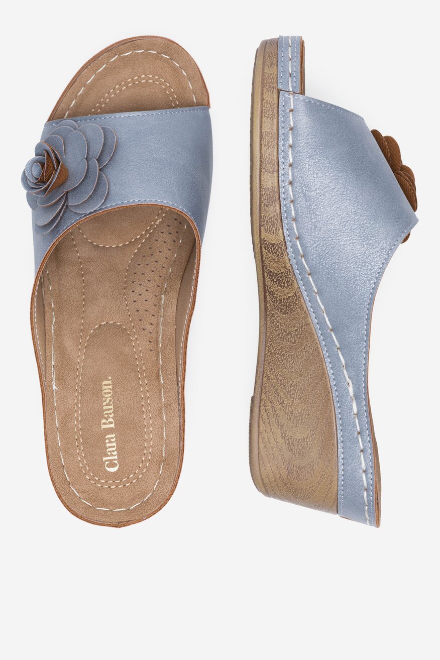 Clara Barson - Klapki na koturnie - 5905588588252