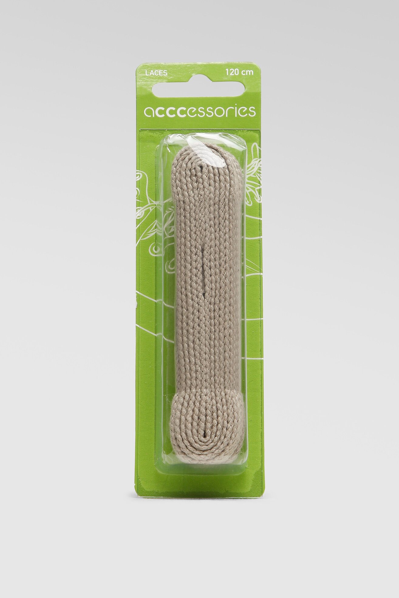 Pertle ACCCESSORIES P-148 SZNUROWADŁA 120CM BAWEŁNIANE PŁASKIE BEŽ