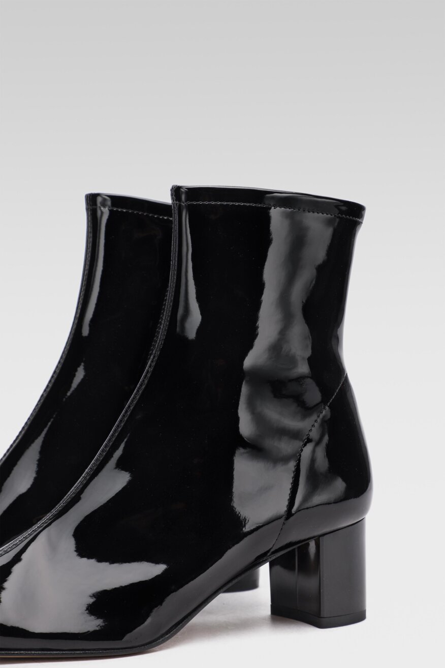 
                Gino Rossi - Skórzane botki na obcasie - 5903698674193