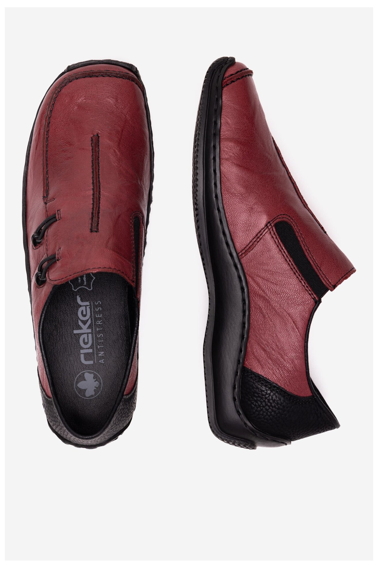 Mokasíny Rieker L1751-35 BORDÓ TMAVÁ