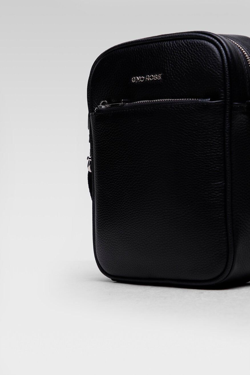 Gino Rossi - Saszetka skórzana czarna - 5904248212391