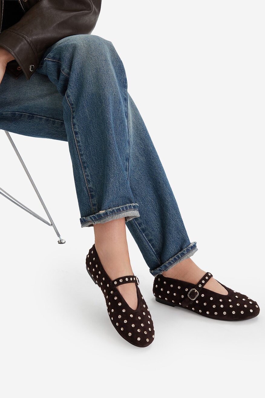 
                EVA MINGE - Baleriny zamszowe - 5906751282885