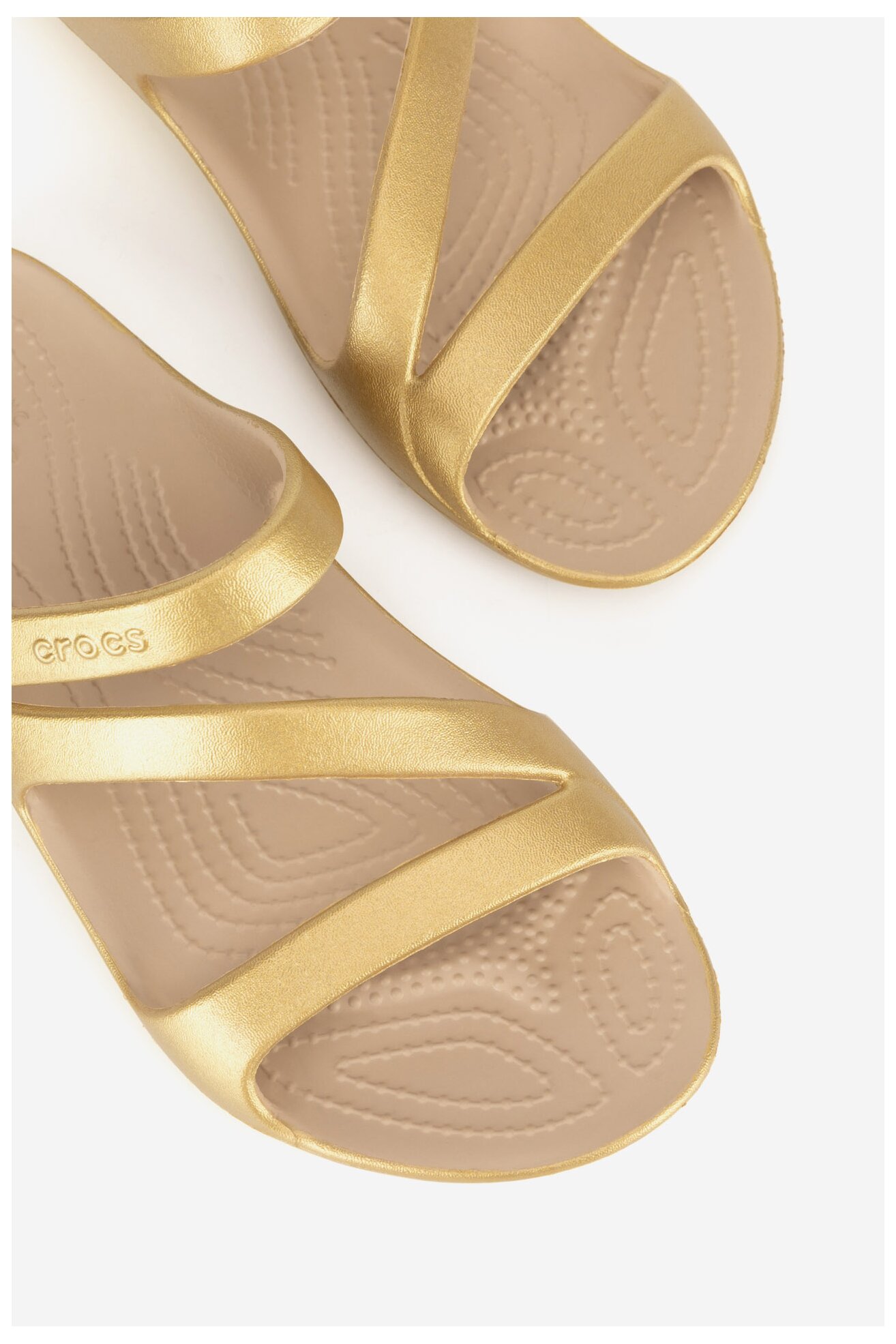 Klapki basenowe Crocs C-KADEE II MATELLIC SANDAL W 210147-710 Złoty