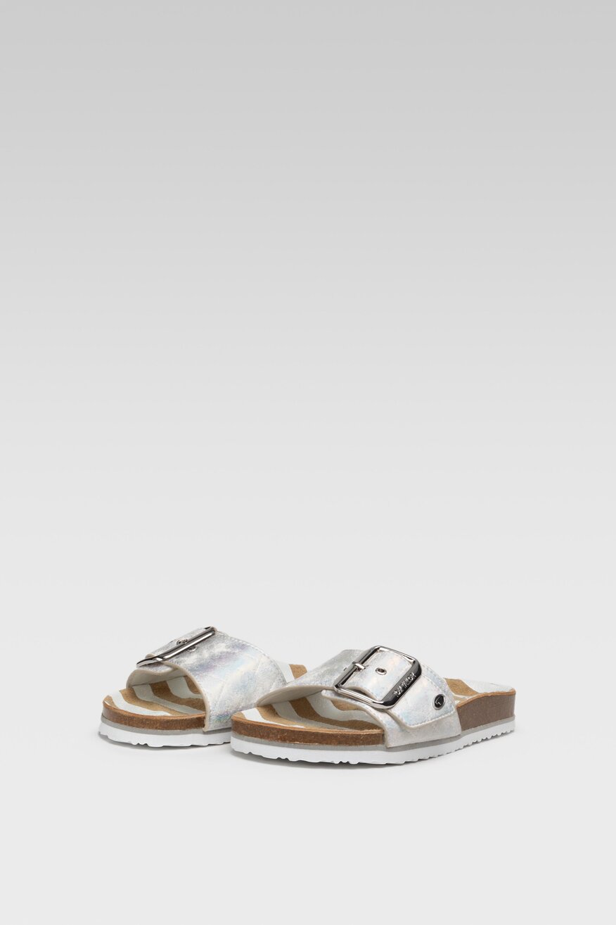 
                Tom Tailor - Klapki metaliczne białe - 5904248546212