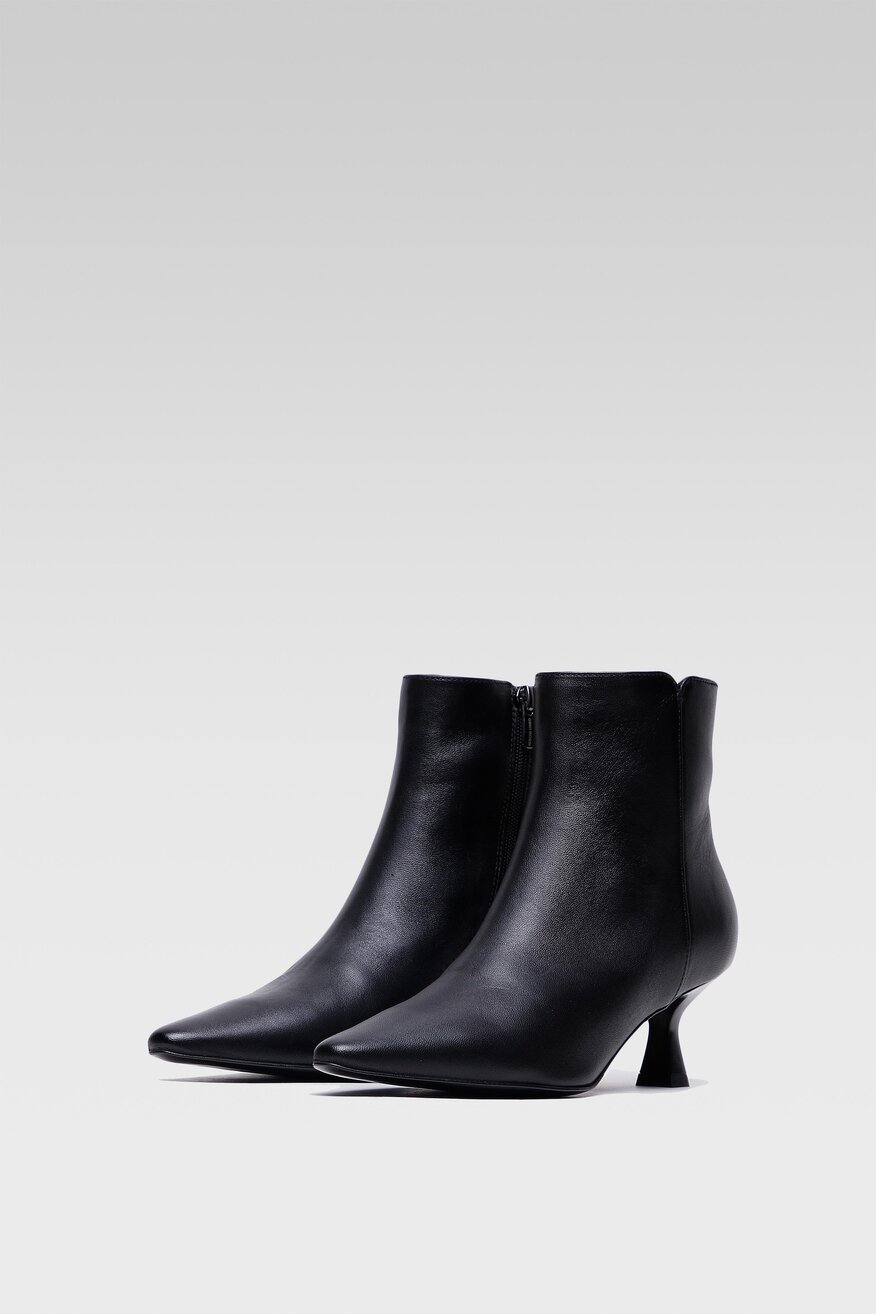 Gino Rossi - Skórzane botki na obcasie - 5904248049393