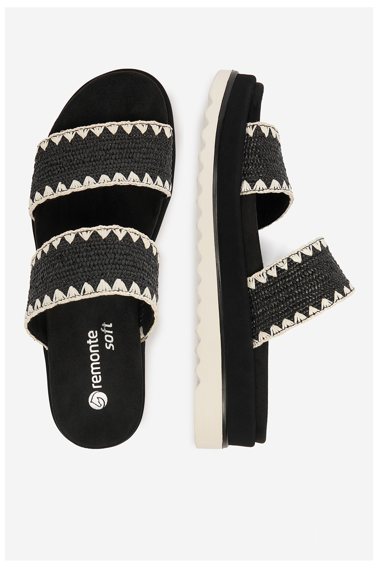 Klapki Remonte CEO-D3P52-03 Czarny