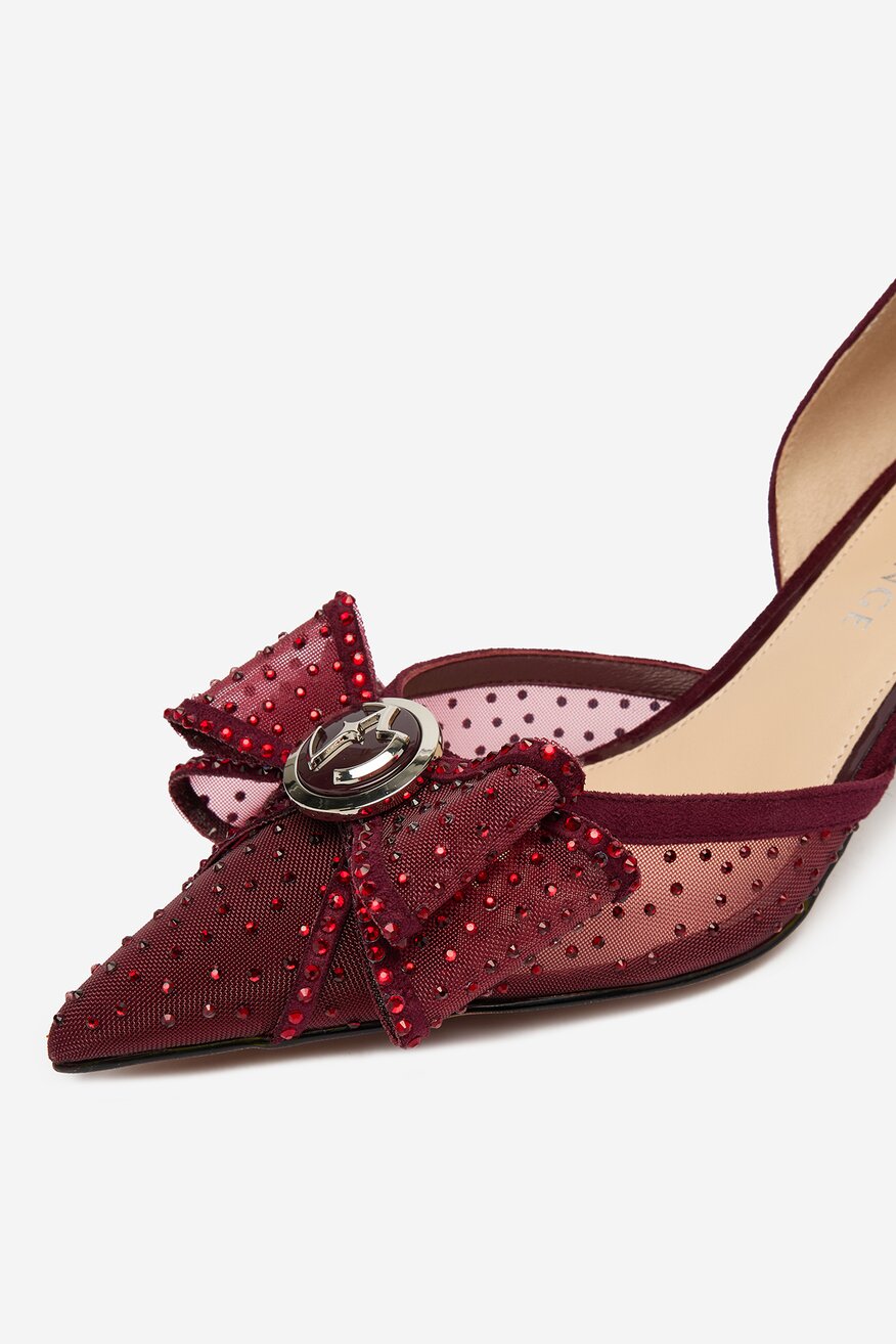 
                        Czółenka EVA MINGE EO-AVA-78096-202 Bordowy - 5906751284025