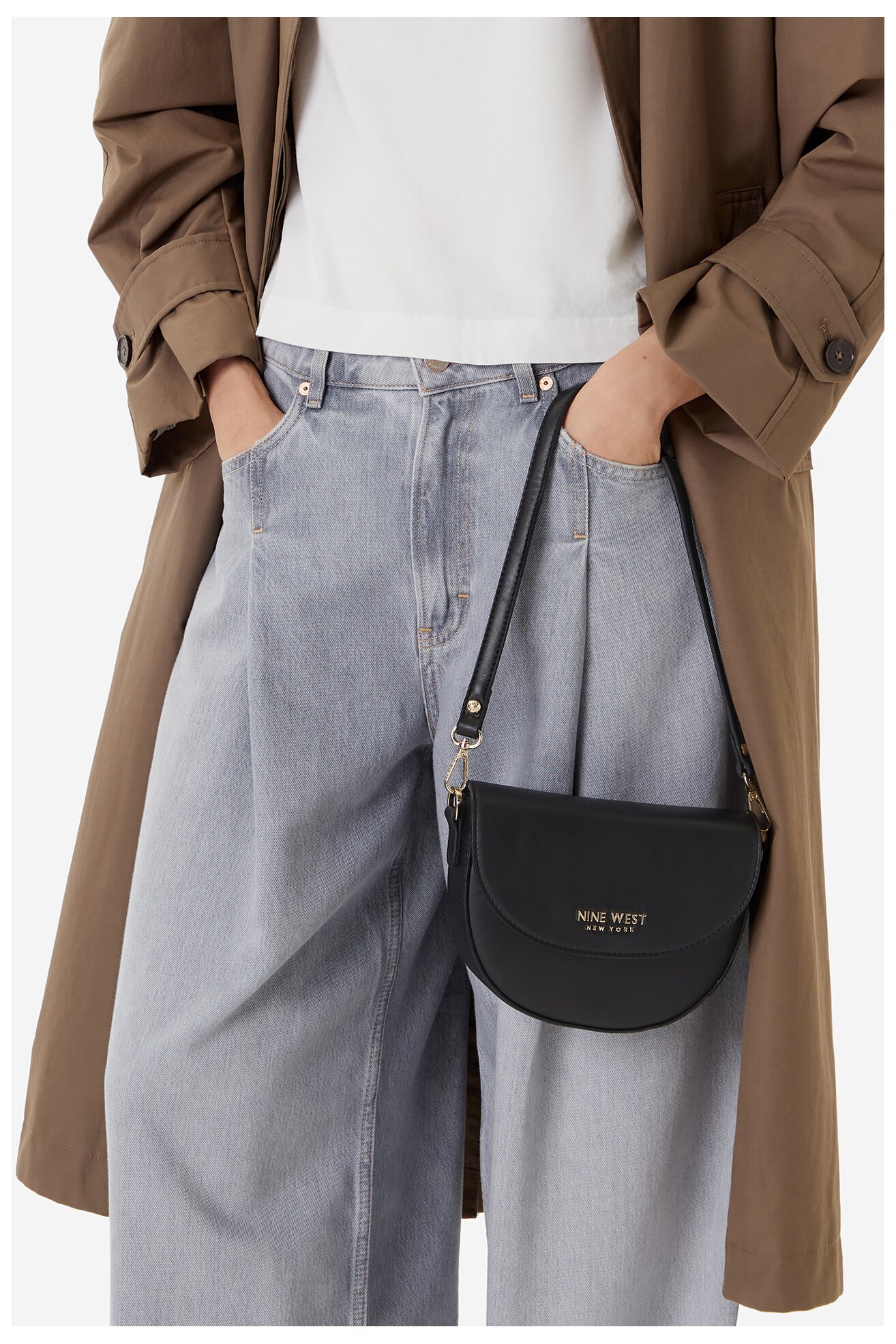 Kézitáska NINE WEST CEO-ZOE-S23806 FEKETE