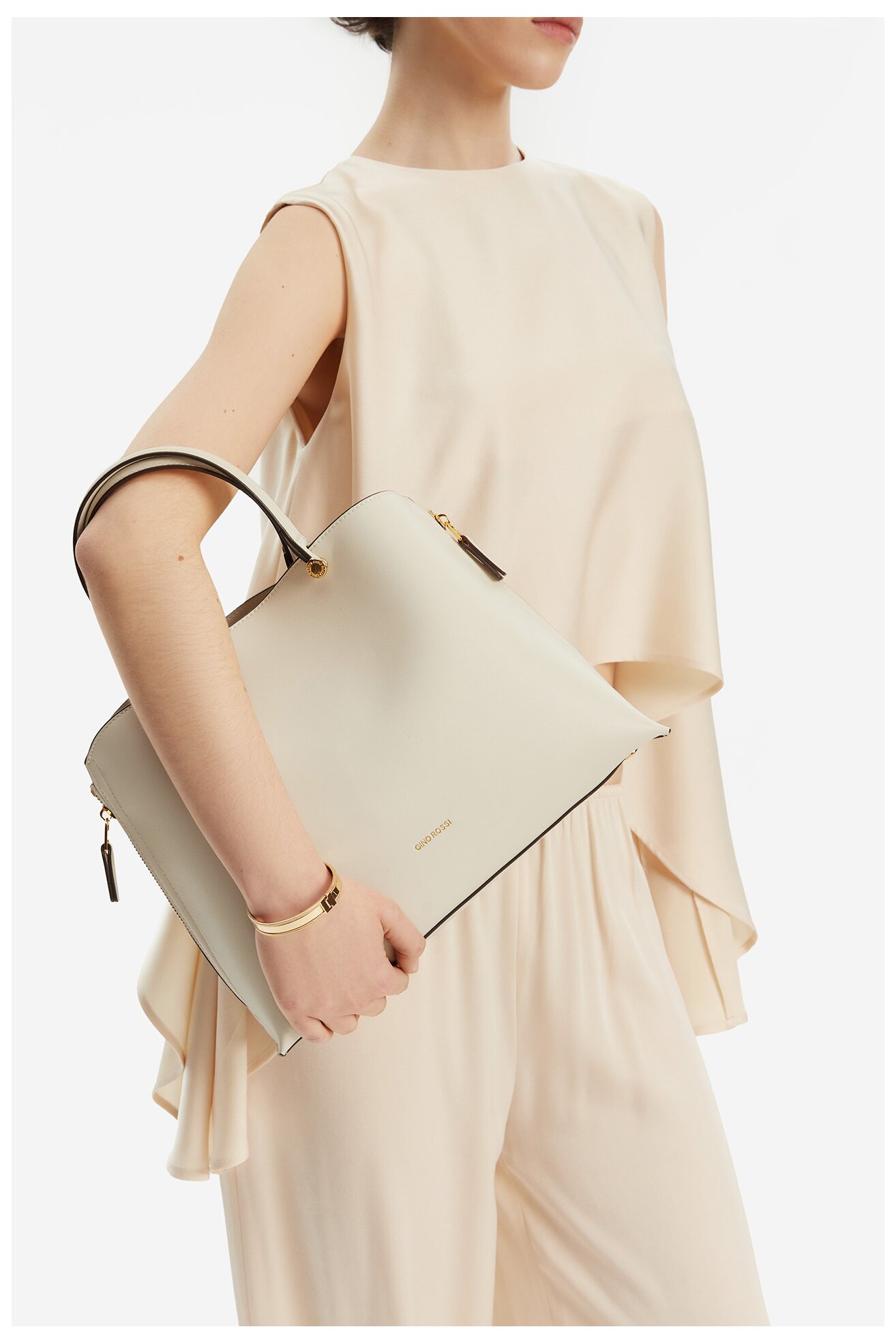 Torebka Gino Rossi RC-19690 Kremowy