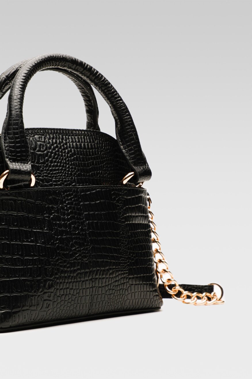 
                Lasocki - Torebka skórzana ze zwierzęcym motywem - 5903698709826