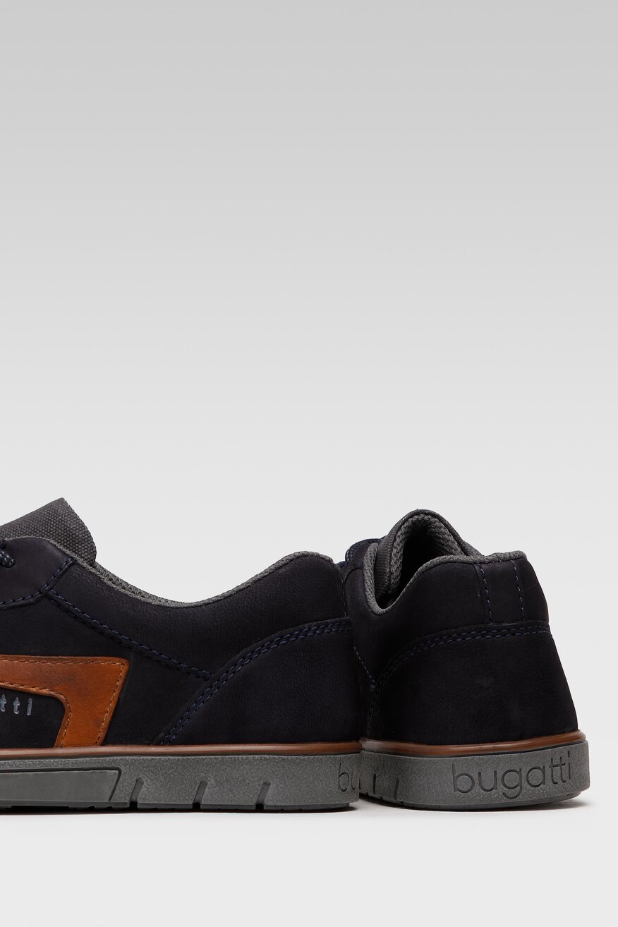 
                Bugatti - Skórzane półbuty granatowe - 5904248905170