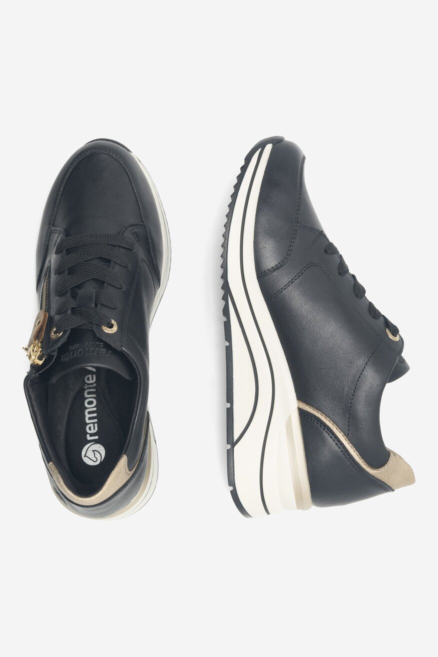 Remonte - Sneakersy skórzane na koturnie - 2230062966213