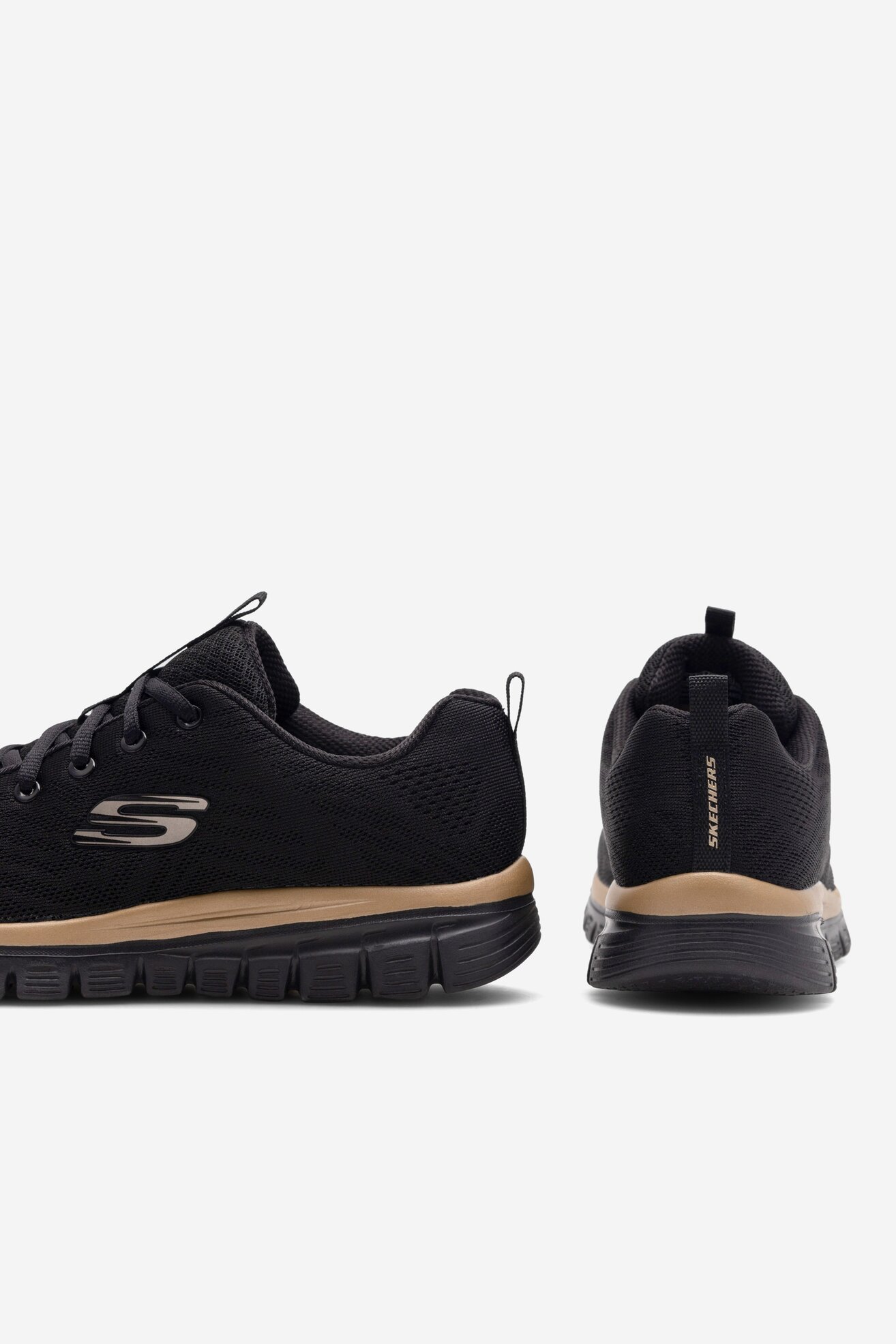 Спортни обувки Skechers GRACEFUL 12615 BKRG ЧЕРЕН