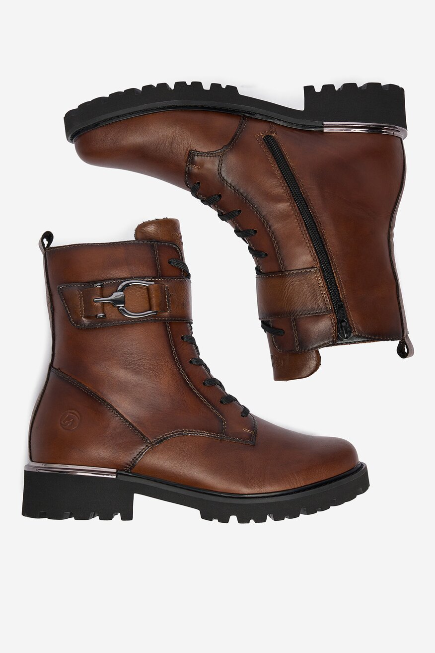 Remonte - Trzewiki skórzane ocieplane - 2230085557276