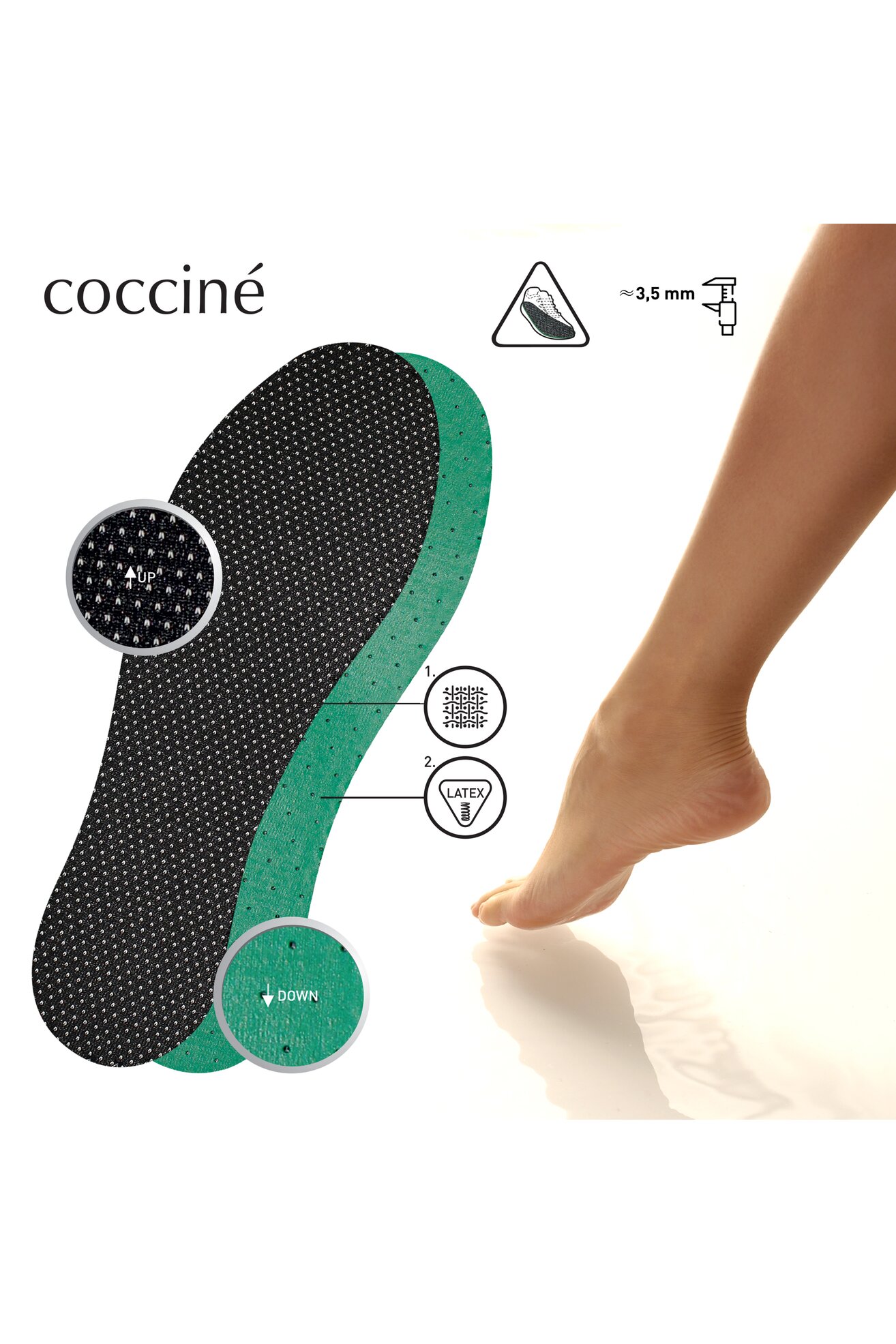 Стелки Coccine COCCINE AROMA-SILVER BIOACTIVE WKŁADKA 45-46, COCCINE AROMA-SILVER BIOACTIVE WKŁADKA 37-38, COCCINE AROMA-SILVER BIOACTIVE WKŁADKA 43-44AZ ЧЕРЕН