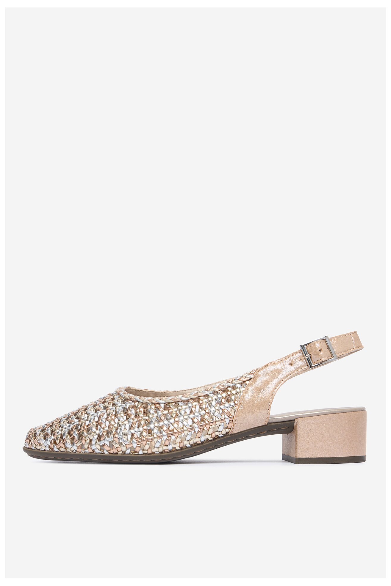 Czółenka Rieker CEO-47078-90 Złoty