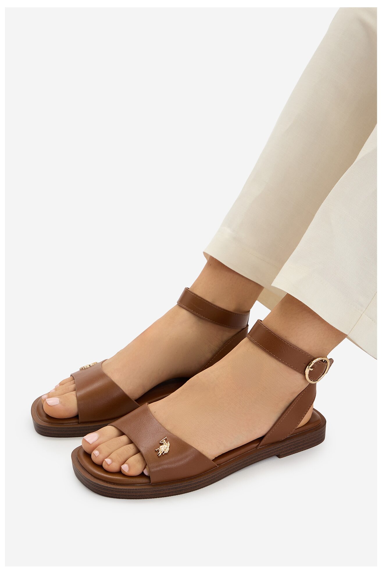 Sandały U.S. POLO ASSN. EO-MARINA001W/6Y1 Camel