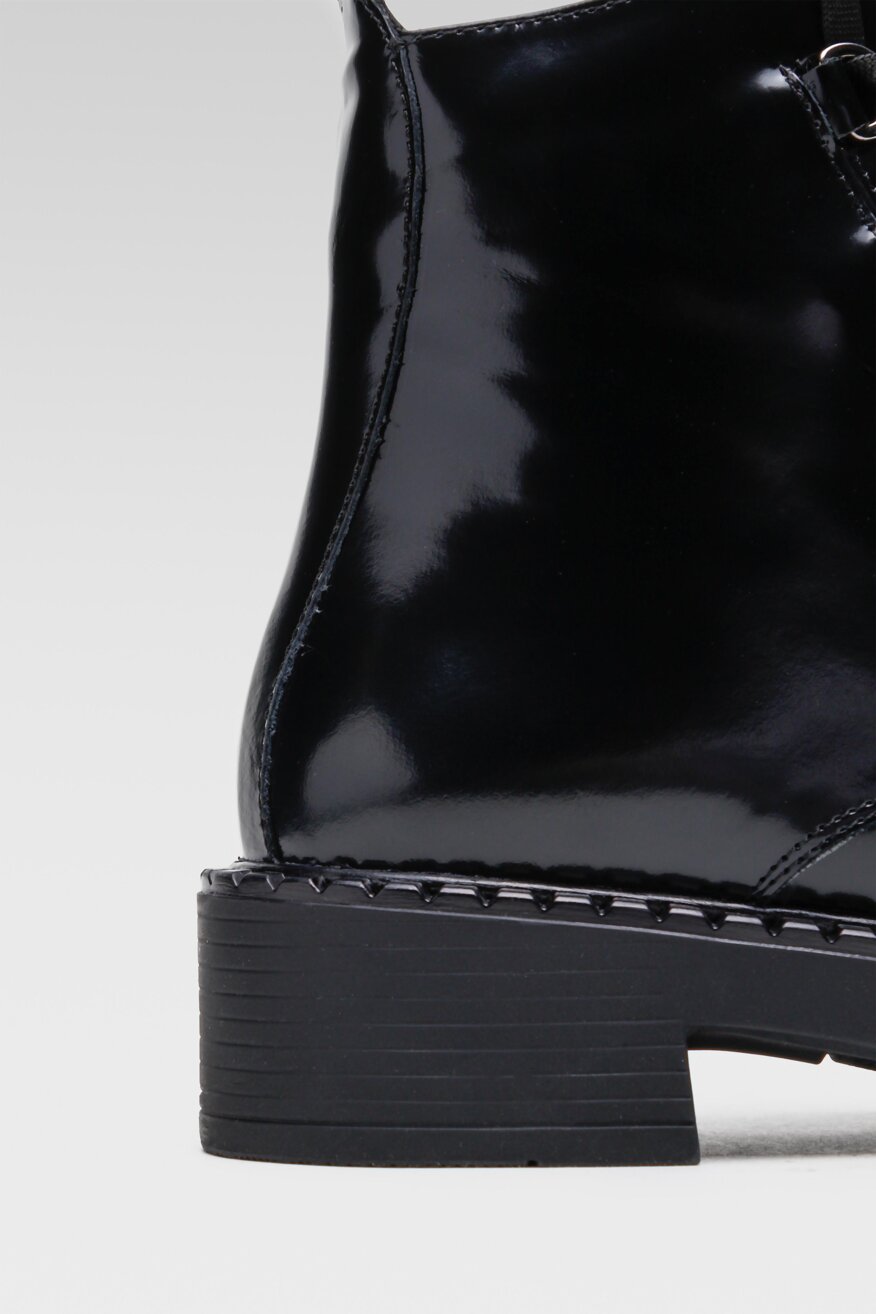 Gino Rossi - Skórzane trzewiki na obcasie - 5903698852492