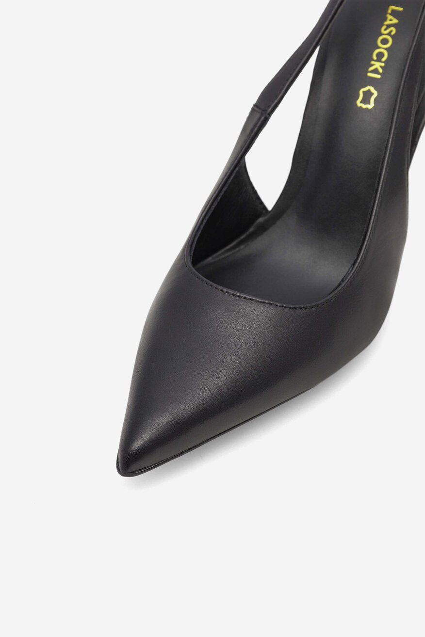 
                Lasocki - Czółenka skózane z odkrytą piętą - 5905588300847