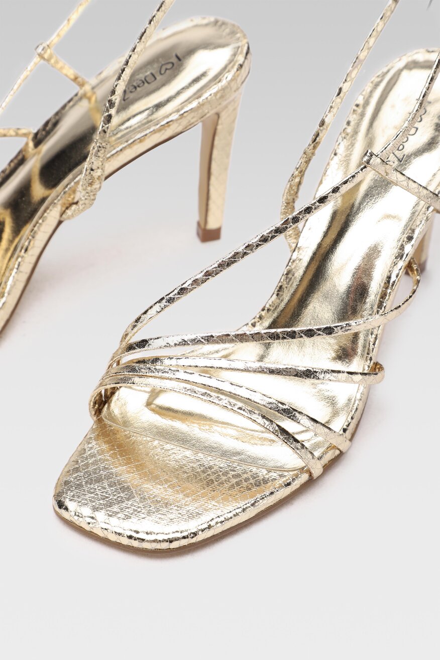 
                DeeZee - Sandały na obcasie metaliczne - 5903698573113