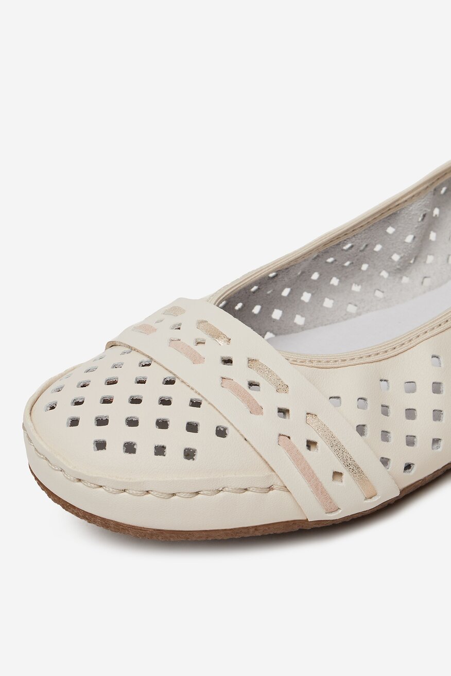 
                        Baleriny Rieker CEO-41430-60 Beżowy - 5906751832875