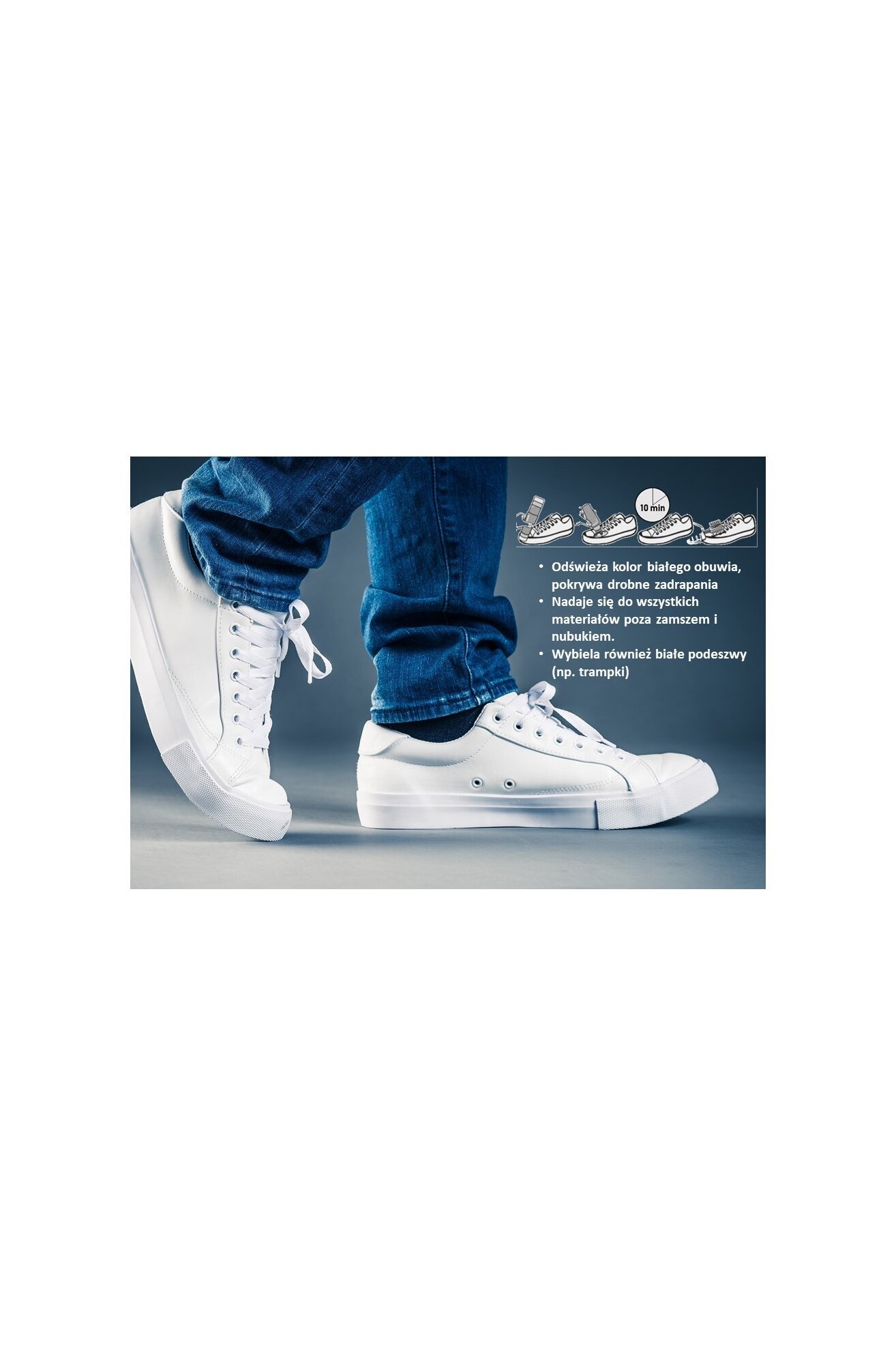 Kosmetyki do obuwia BAMA RENOWATOR BIAŁY 75 ML PL Biały