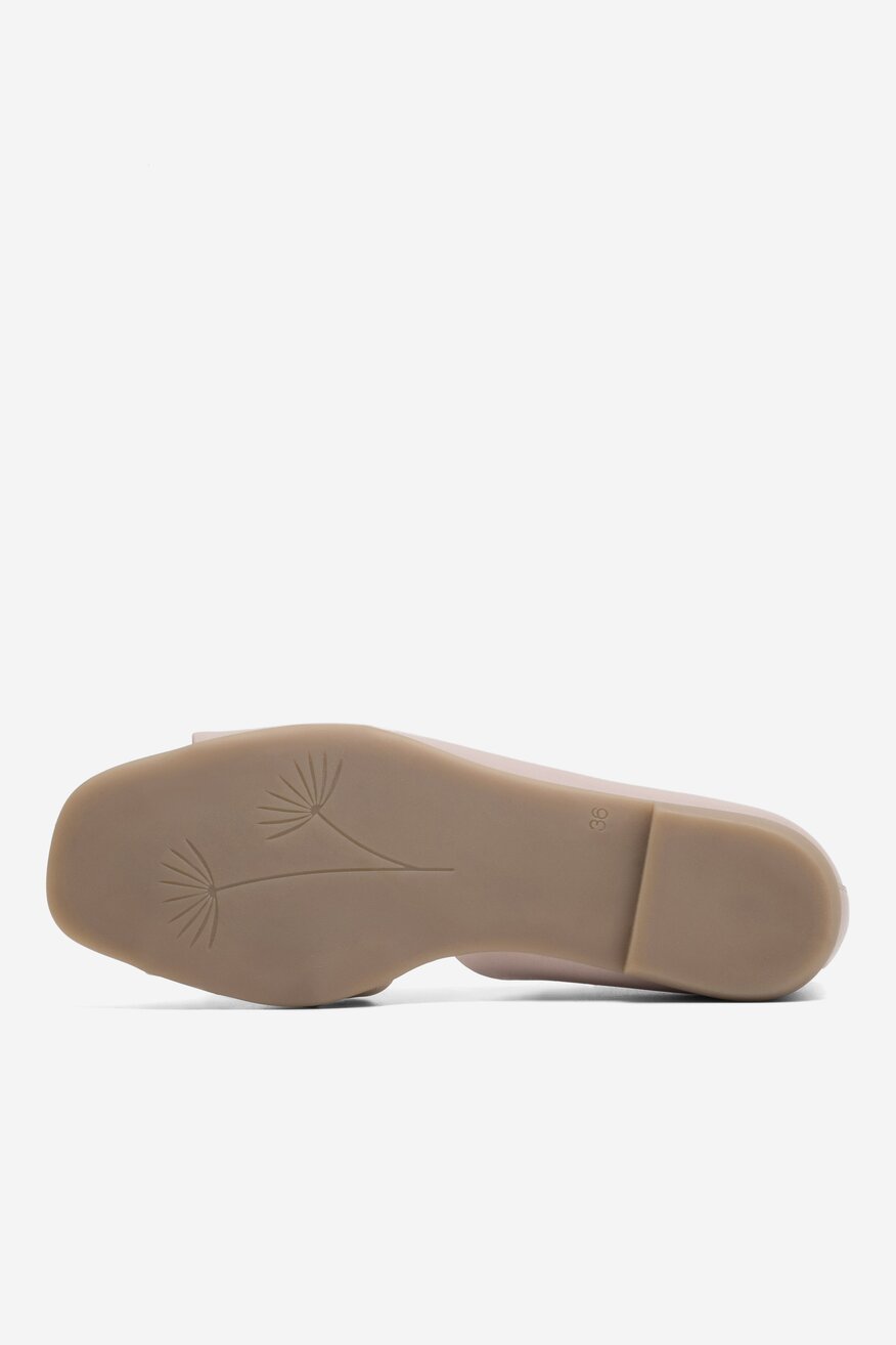 
                Lasocki - Skórzane baleriny z odkrytymi palcami - 5904862809182