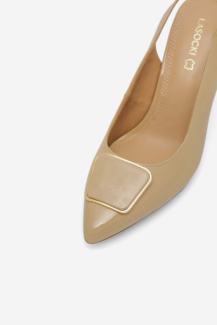 
                Lasocki - Czółenka skórzane lakierowane - 5905588302360