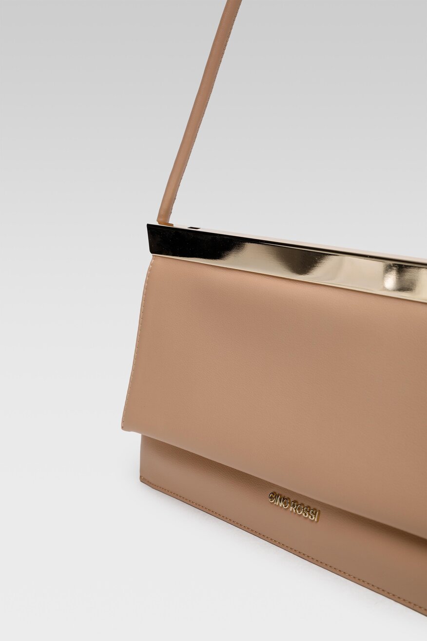 Gino Rossi - Torebka skórzana beżowa - 5904248528072