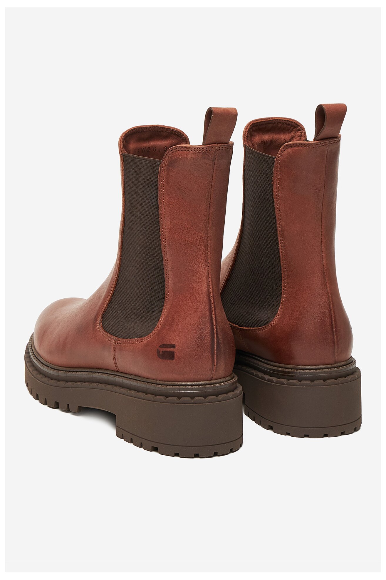 Ботильйони G-STAR RAW EO-DAMLA-25FW26 ТЕМНО-КОРИЧНЕВИЙ