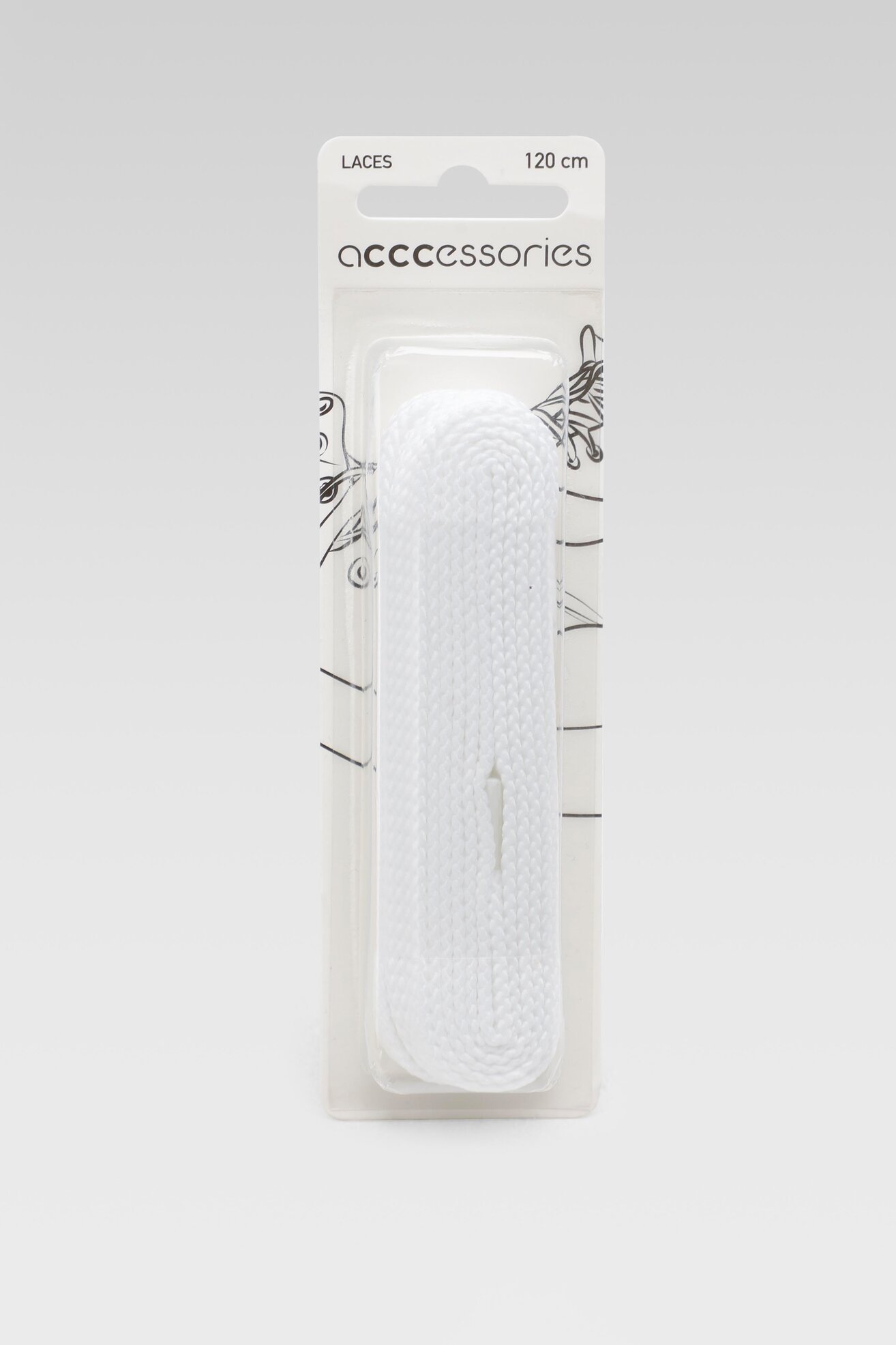 Sznurowadła ACCCESSORIES 570 SZNUROWADŁA 120 CM Biały