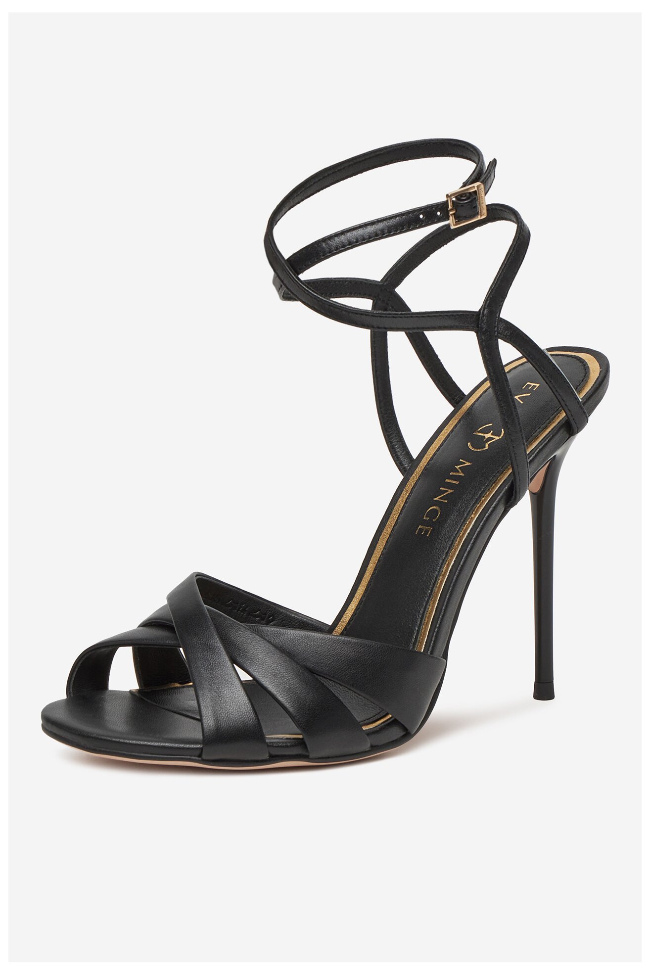 Sandały EVA MINGE ROSE-LT934-36 Czarny