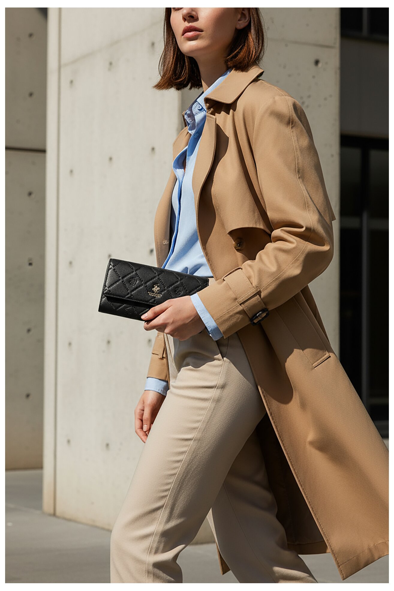 Portofel femei Beverly Hills Polo Club CEO-BHPC-W1-007-AW25 NEGRU