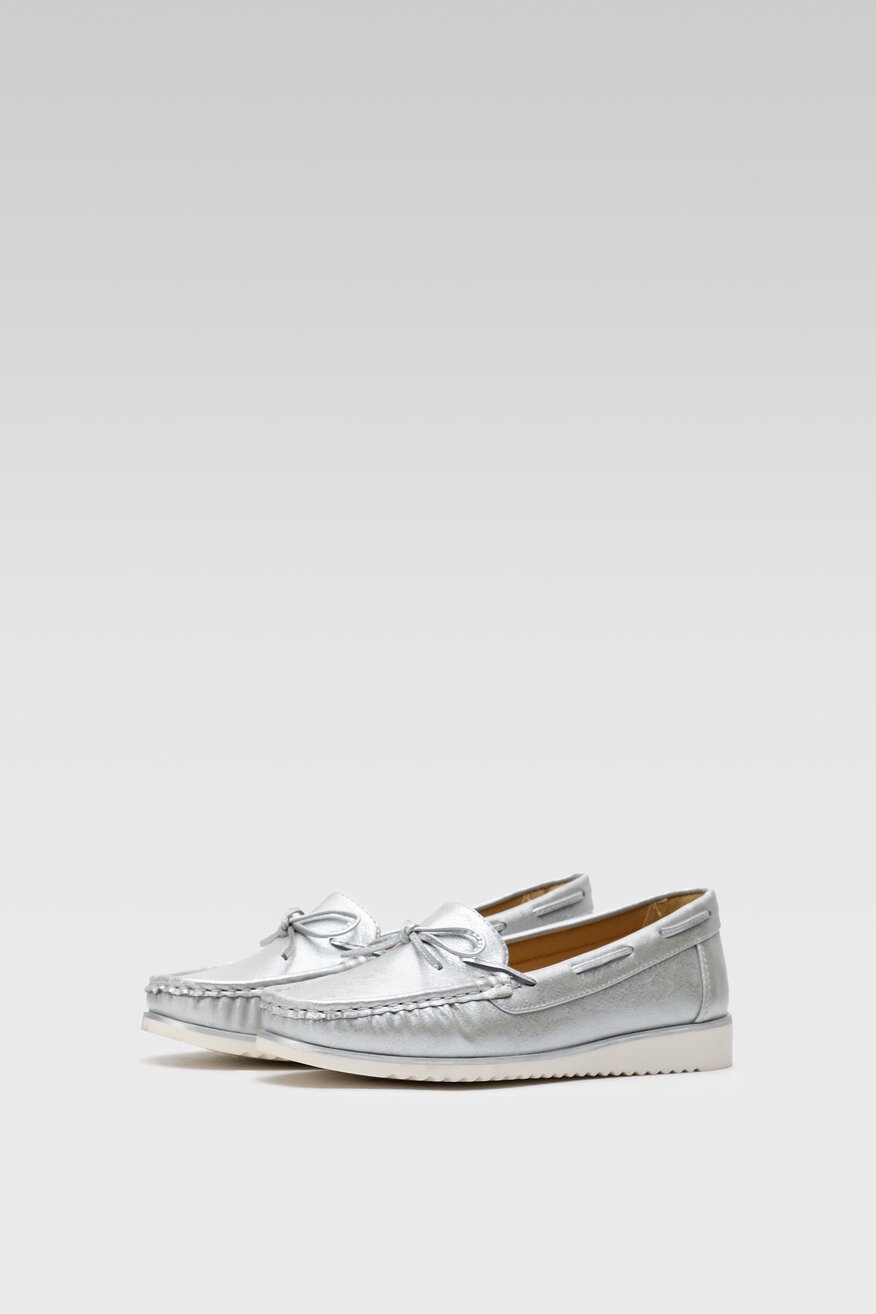 
                Clara Barson - Mokasyny srebrne - 5904862787954