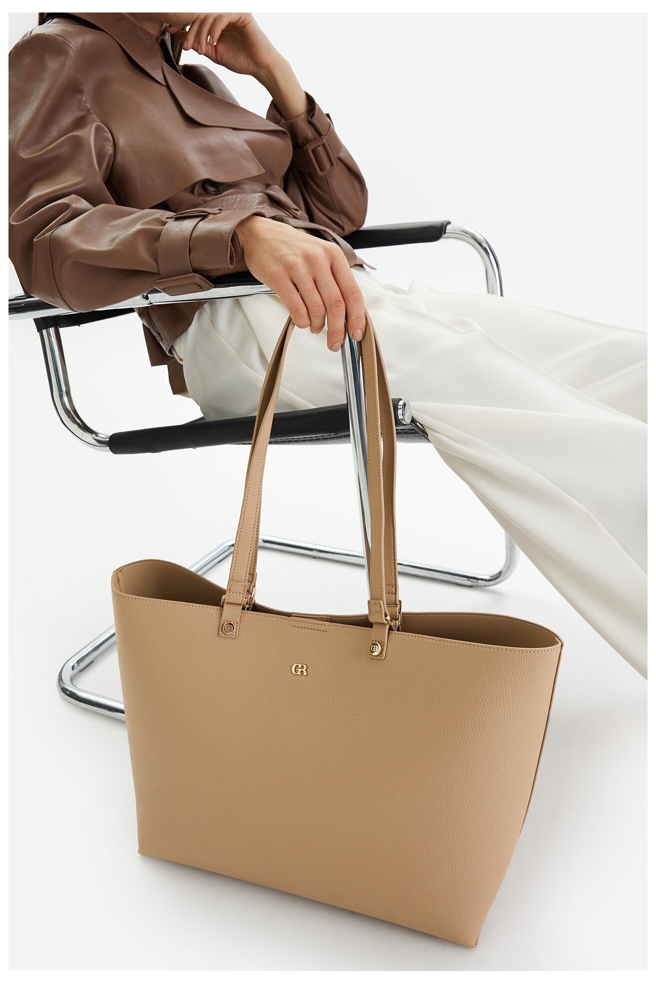 Сумка З Ремінцем Gino Rossi EO-LX10226 БЕЖЕВИЙ