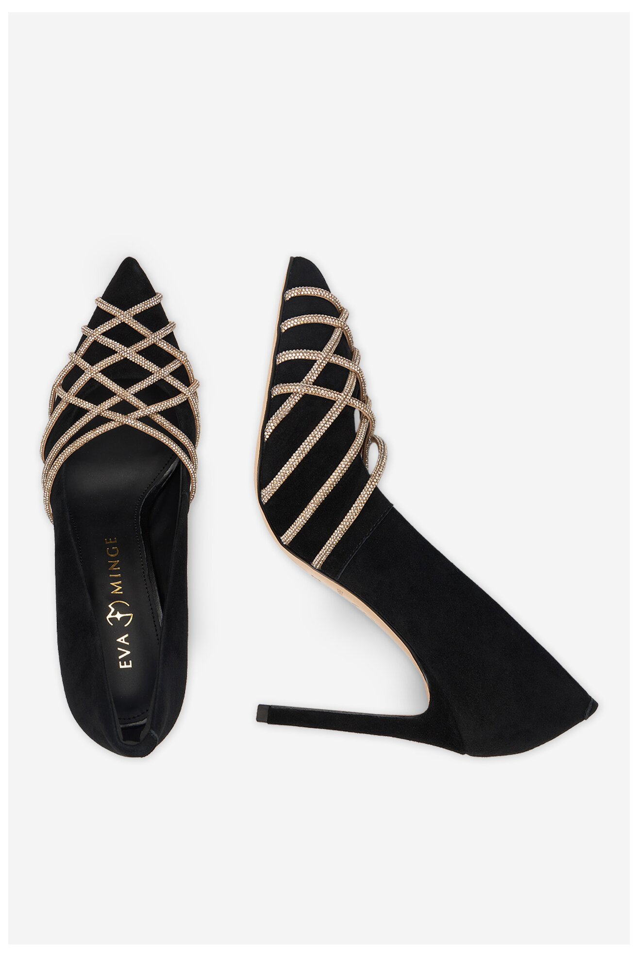 Pantofi cu toc EVA MINGE EO-KATE-V325-9331 NEGRU