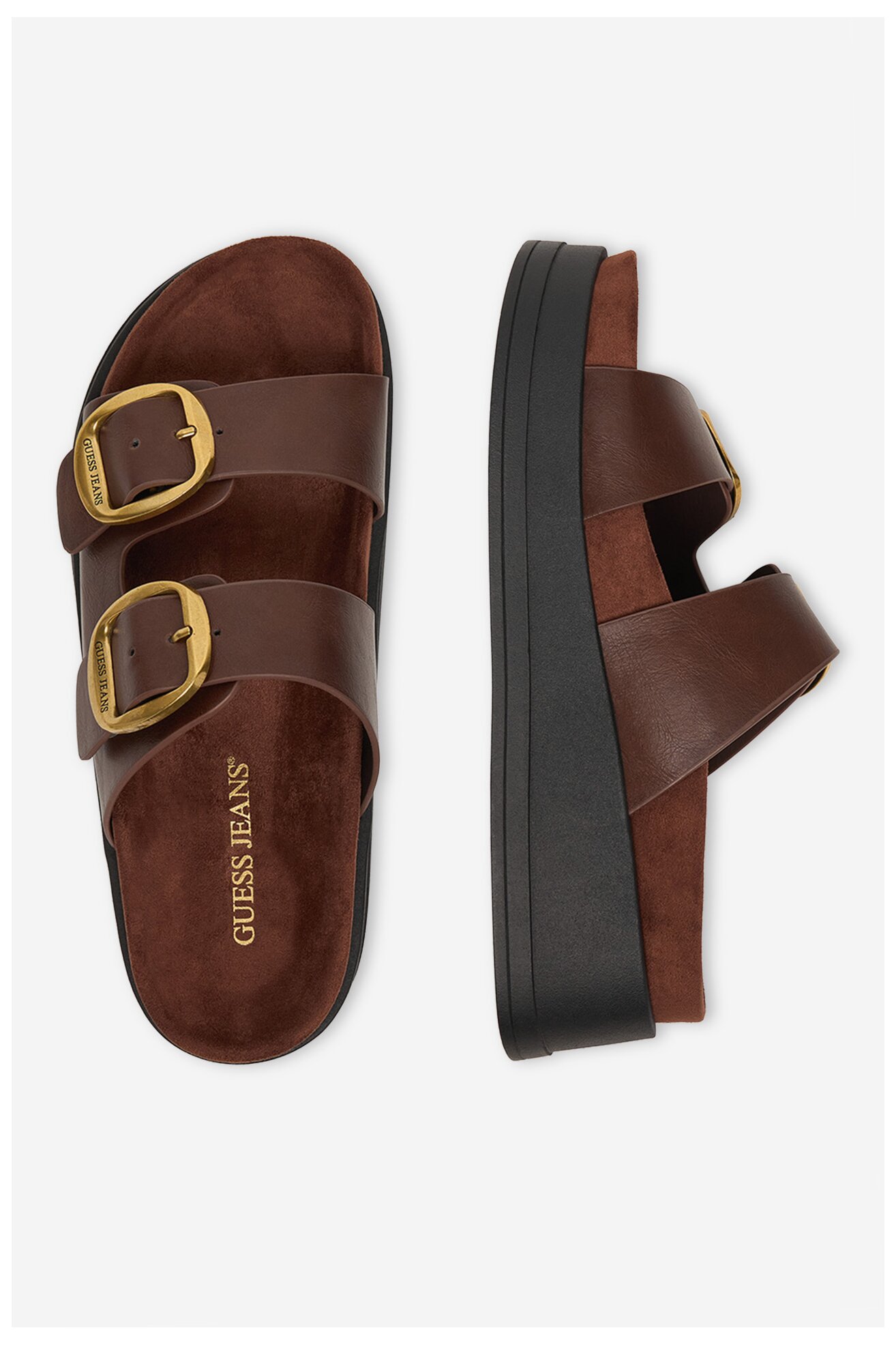 Klapki GUESS JEANS CWBEO-HY62273-6 Brązowy