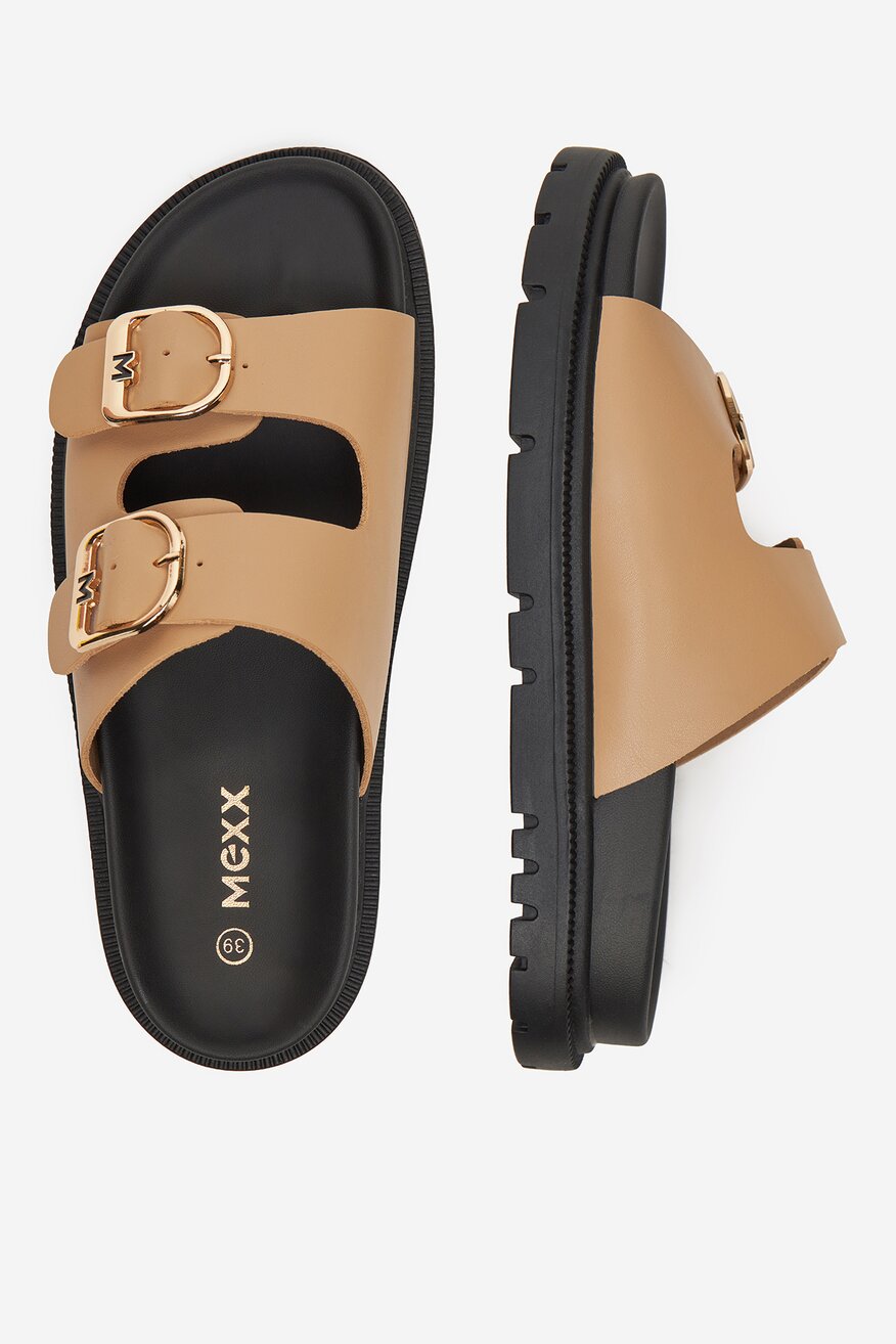 Mexx - Klapki skórzane - 5906751065242