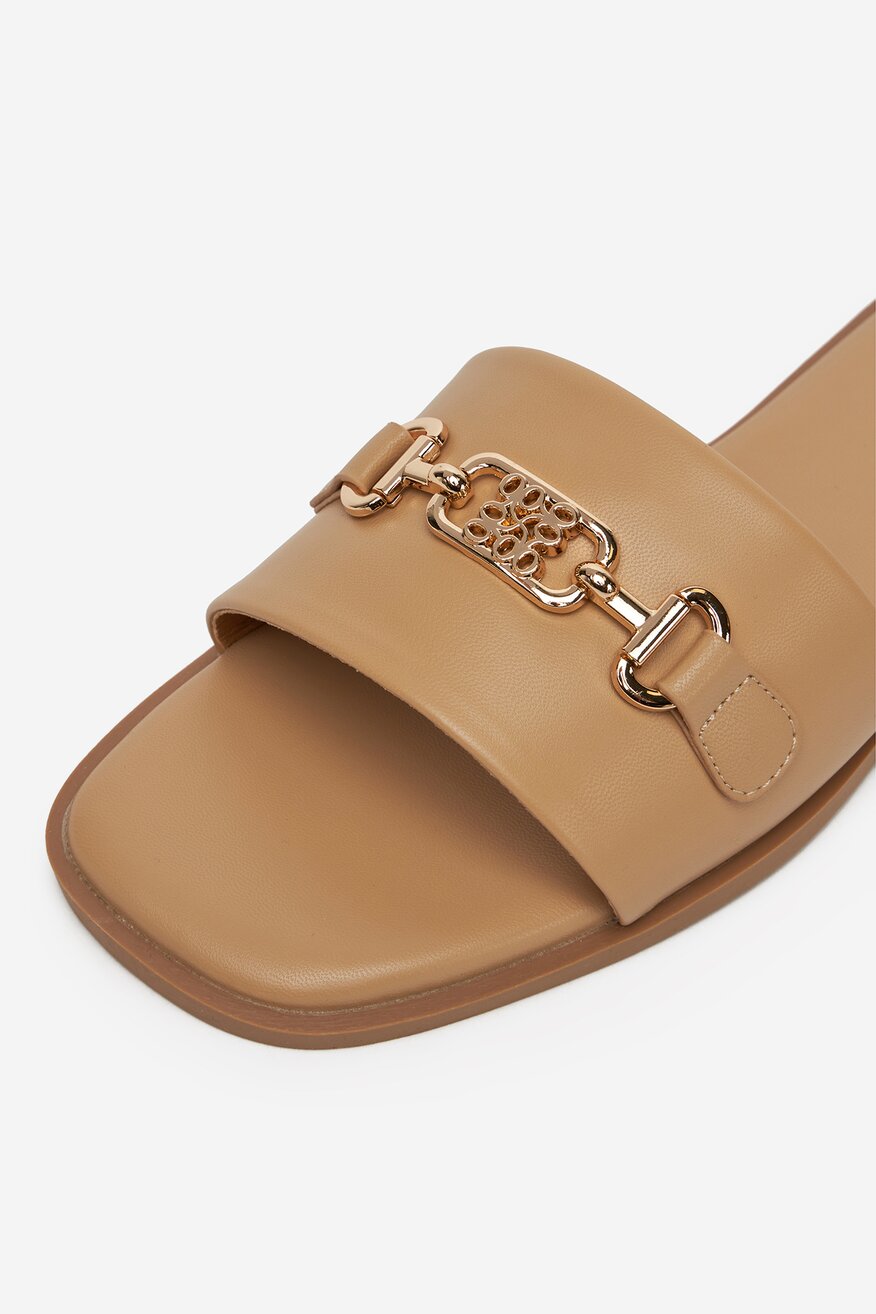 Джапанки NINE WEST ТЪМНОБЕЖОВ - 5906751042953