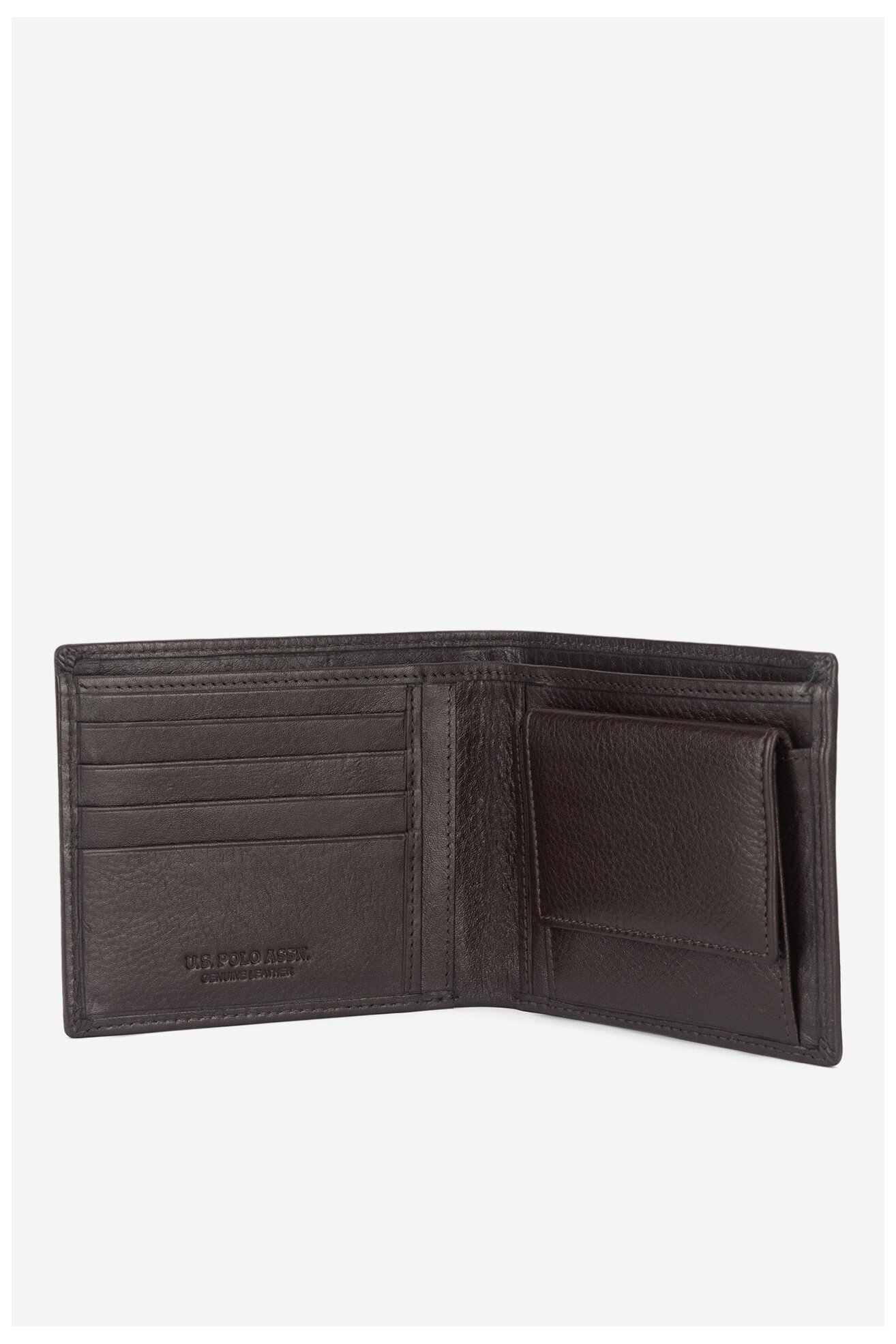 Portfel męski U.S. POLO ASSN. AEUXT2543MHA Brązowy ciemny