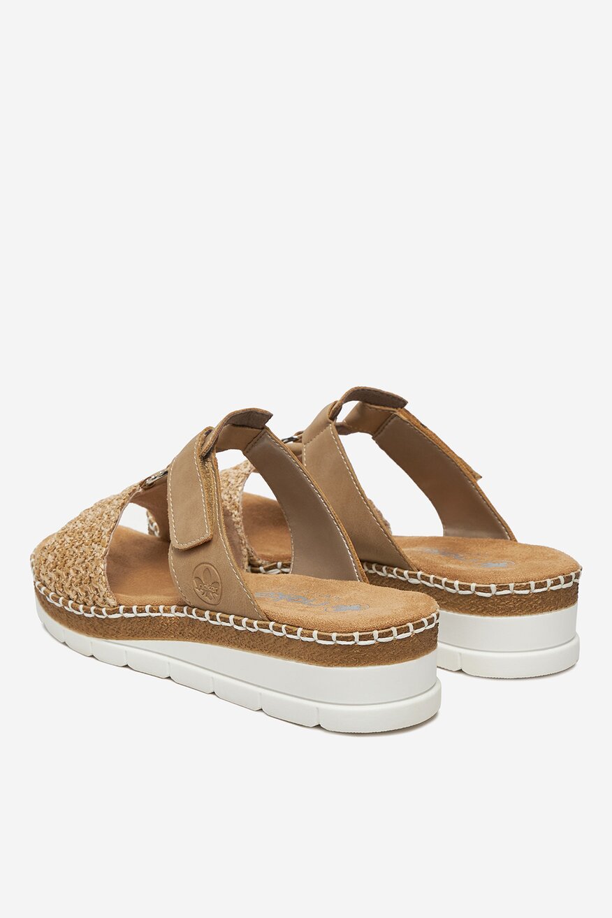 
                Rieker - Klapki na koturnie - 2230078399005