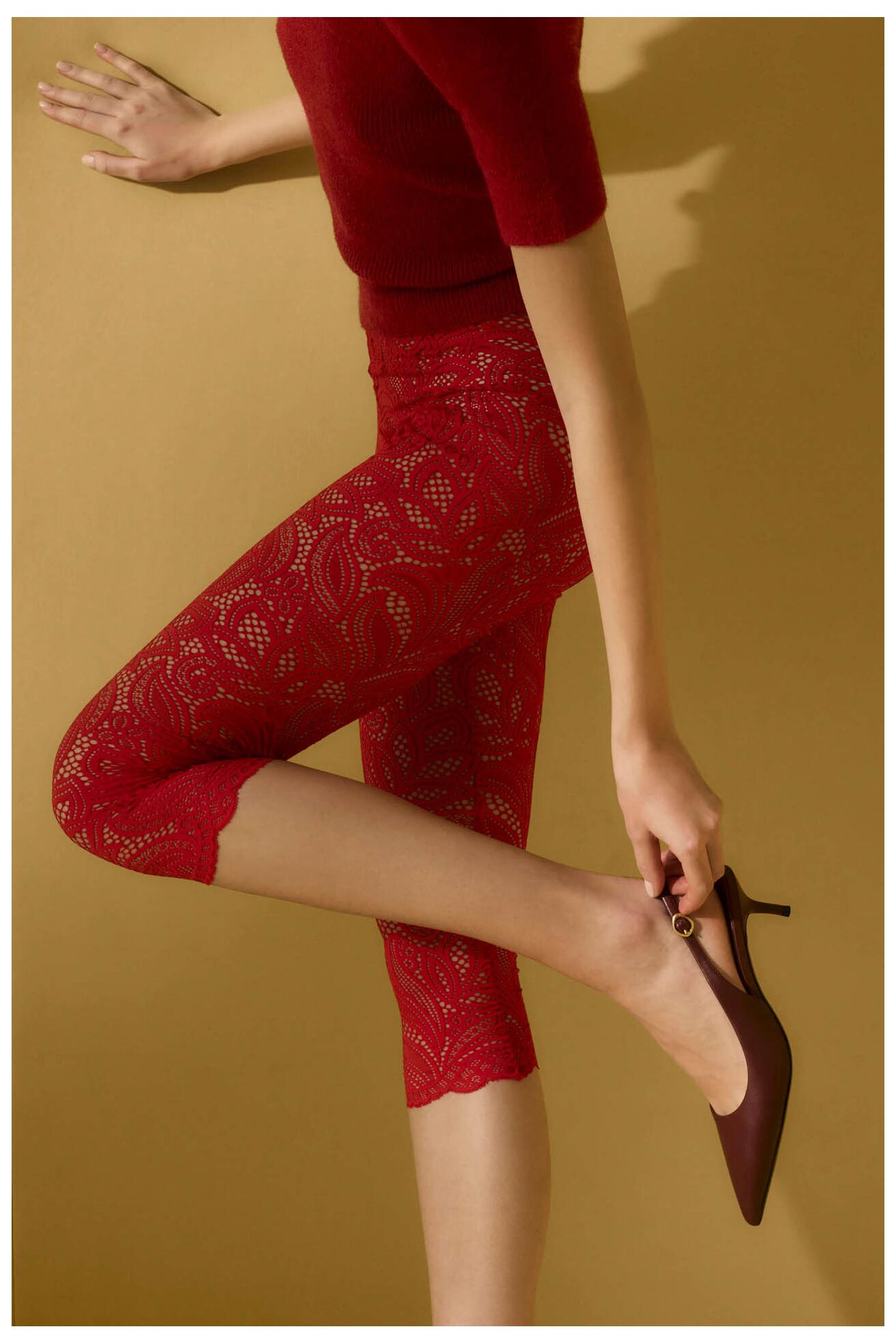 Czółenka Gino Rossi LILIANE-526-2 Bordowy