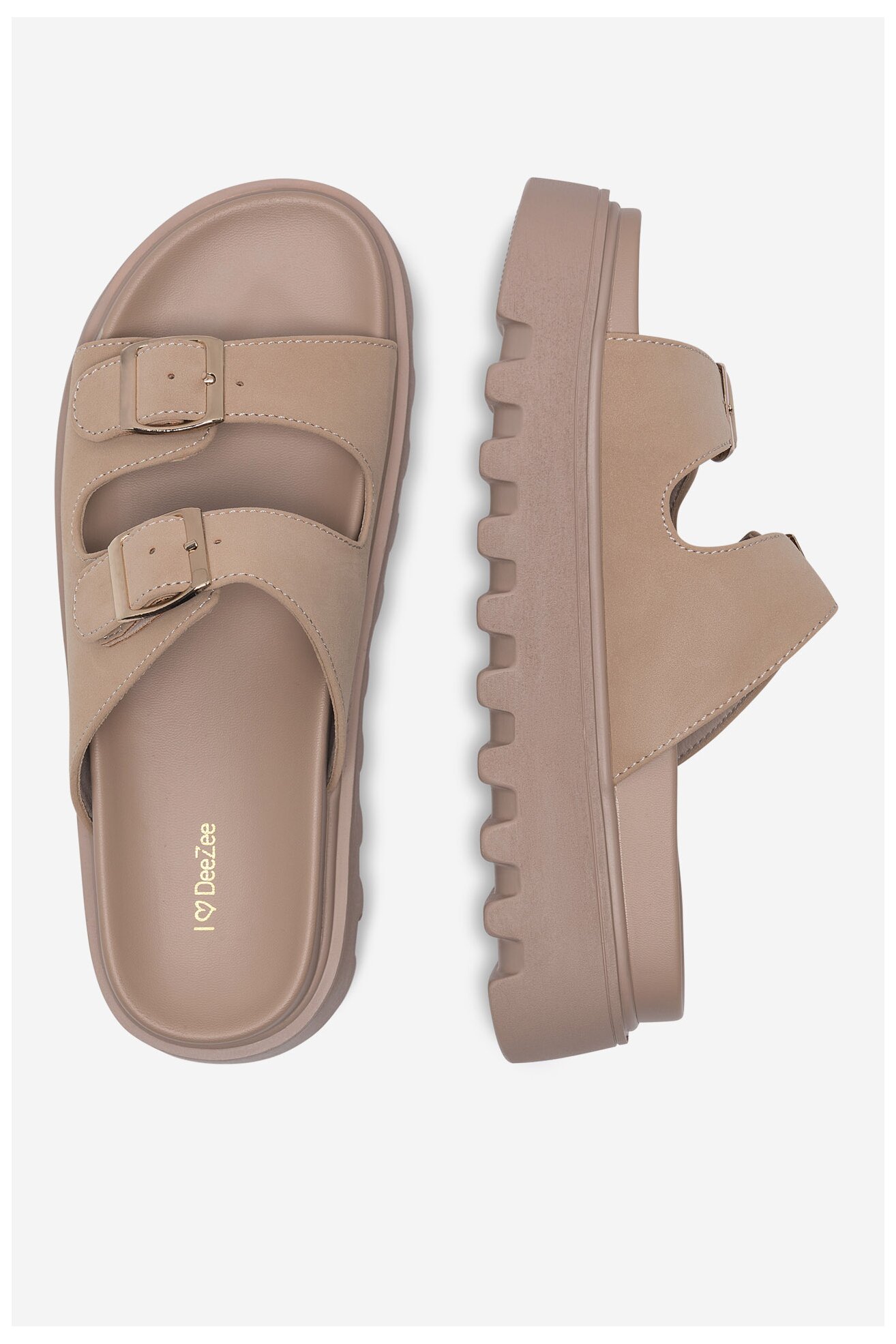 Klapki DeeZee HY86009-19 Beżowy