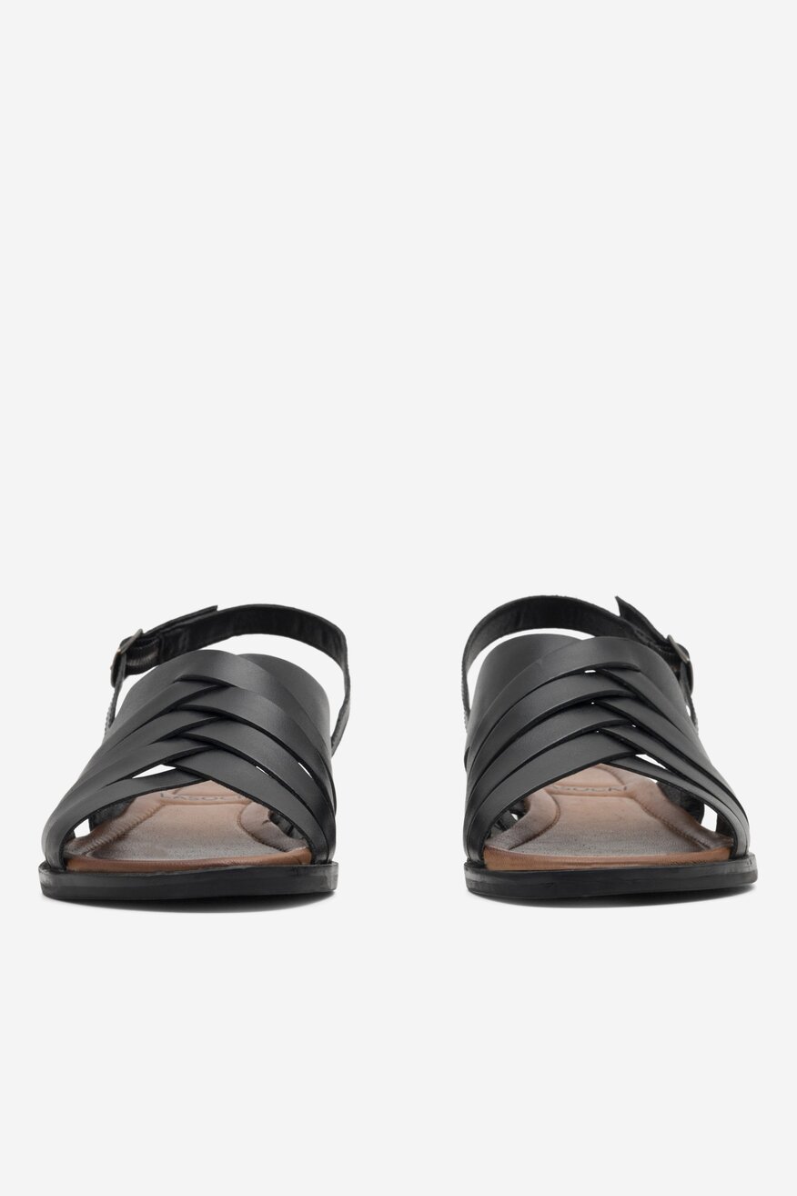 
                Lasocki - Skórzane sandały czarne - 5904862793115