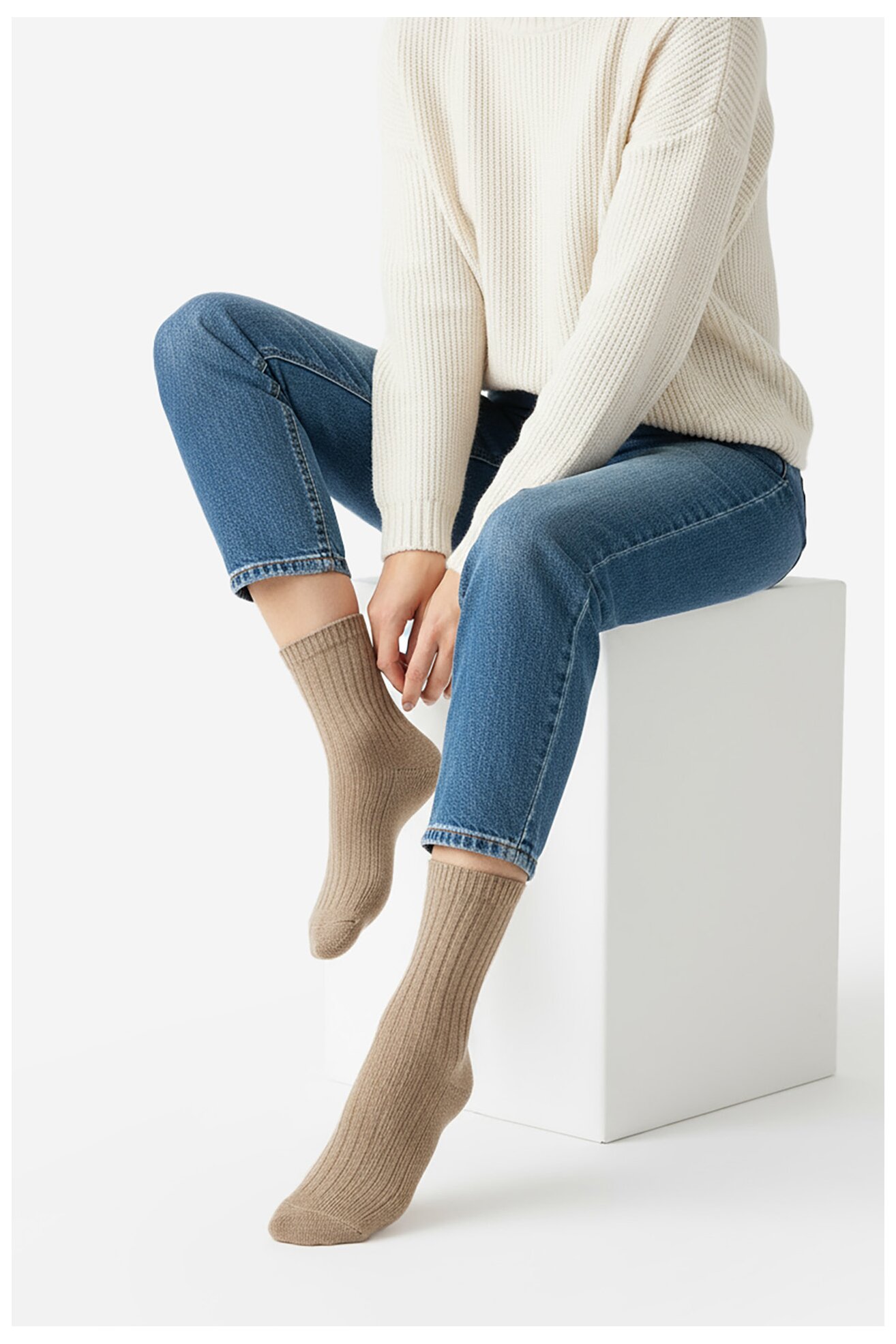 Skarpetki NINE WEST CEO_AS_NW_08_W_AW25 (2 PACK)R Beżowy