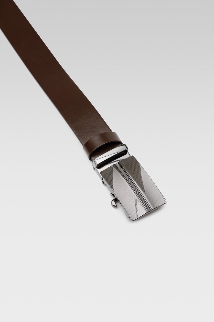 
                Lasocki - Pasek męski skórzany brązowy - 5904862396354