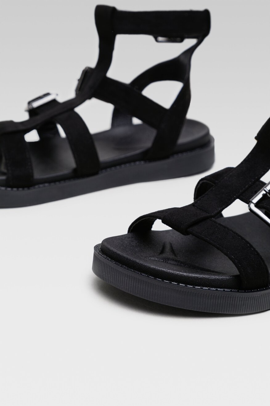 Jenny Fairy - Sandały czarne ze sprzączką - 5904248837037
