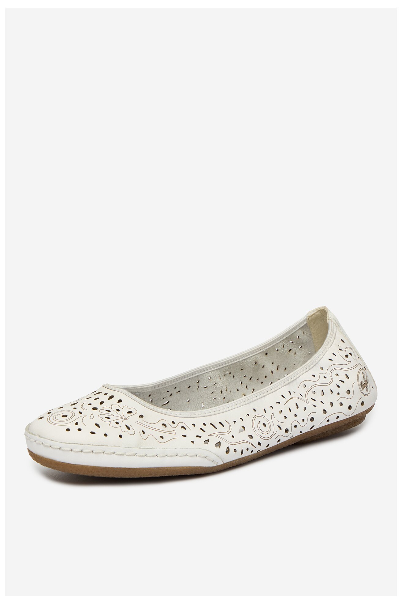 Baleriny Rieker CEO-41460-80 Biały